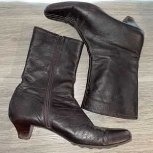Eddie Bauer Leather Short Boots Low Heel